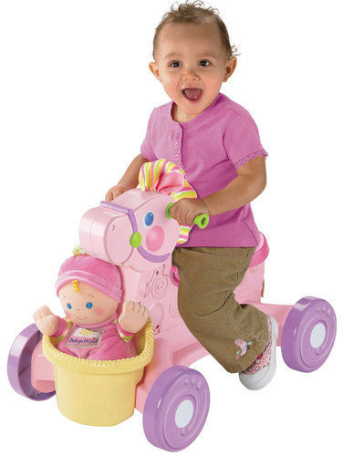 Fisher Price Jeździk Muzyczny kucyk + lalka