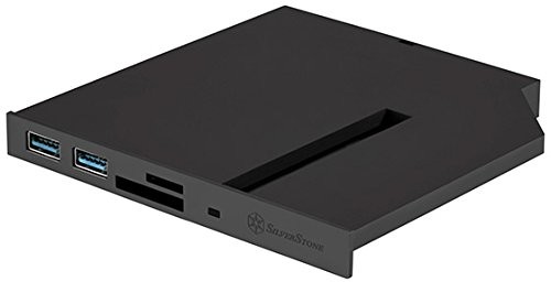 Silverstone SST-fps01 12,7 MM wielofunkcyjna osłona przednia typu slim Optical Disk Drive (ODD) z rozcięciem 2 X USB3.0 A Typ portów na typ 1 X M.2 SATA SSD Czarny 40158