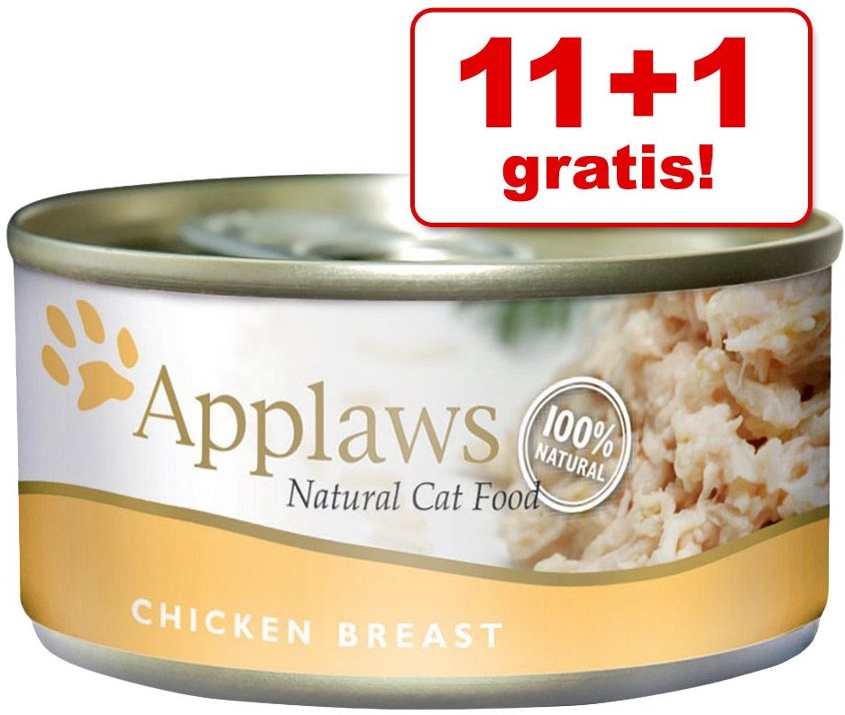 Applaws 11 + 1 gratis! karma dla kota 12 x 156 g Filet z tuńczyka