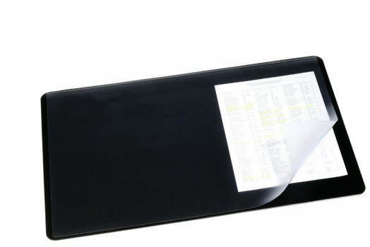 Durable Podkładka na biurko antypoślizgowa z nakładką przeźroczystą czarna 7202-