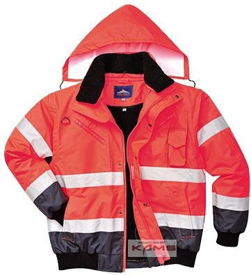 Portwest C465 Dwukolorowa całoroczna kurtka ostrzegawcza 3w1 - EN471 - XS-4XL.