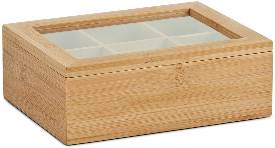 Zeller Bambusowa szkatułka na herbatę w torebkach 6 przegródek B00MXEY0SE