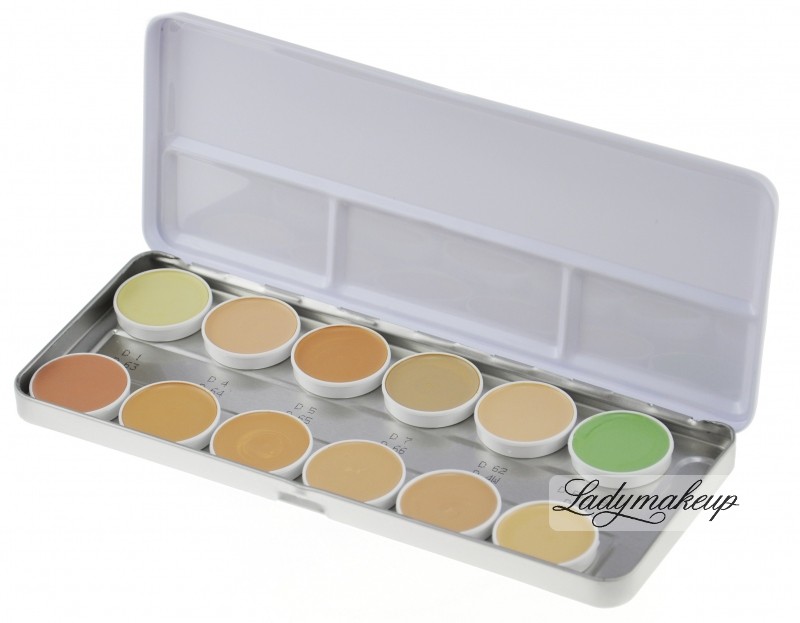 KRYOLAN Dermacolor - Paleta 12 Kamuflaży - 1 W - 12 W KR75004-1W-12W