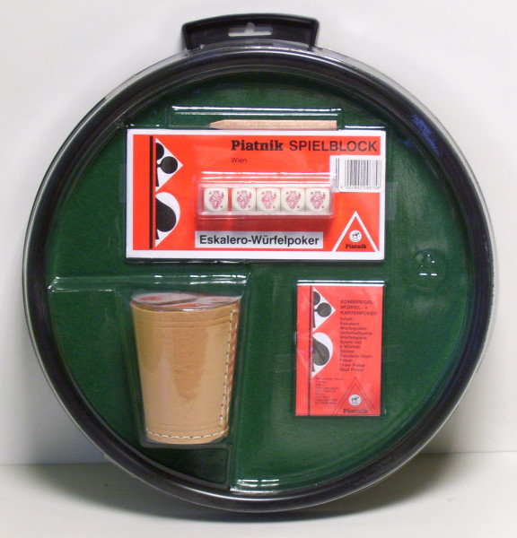 Piatnik KOŚCI POKEROWE TACKA, KUBEK SKÓR 296758