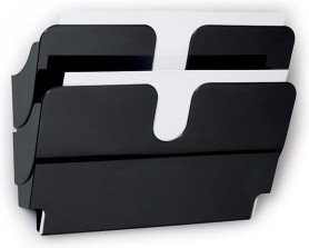 Durable FLEXIPLUS A4 2 poziome pojemniki na dokumenty LANDSCAPE, czarne