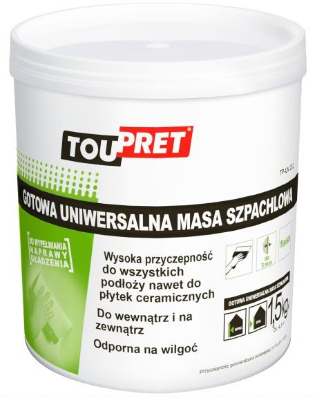 Toupret Gotowa uniwersalna masa szpachlowa  1 5 kg