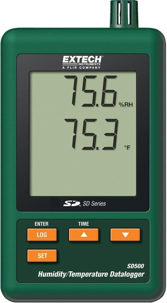 Extech Rejestrator temperatury i wilgotności SD500 wyświetlacz LCD 282 g
