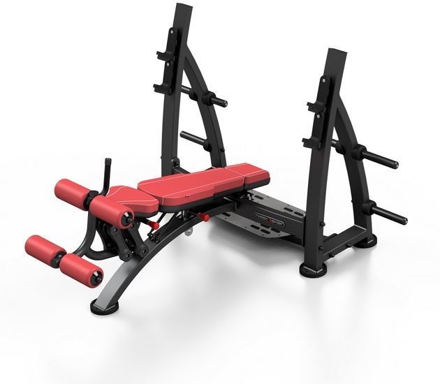 Marbo Sport Ławka Skos Ujemny Ze Stojakami Mf-L008 Marbo Free Weight (MF-L008-k1t1)