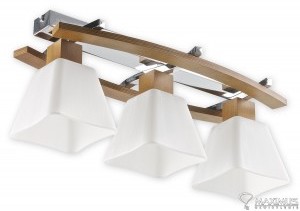 Lemir Dreno plafon 3 pł chrom + drewno dąb) O1473P DB 015O1473P DB