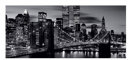 Pyramid Posters Brooklyn Bridge (BW) - New York - reprodukcja