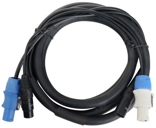 Pronomic pronomic Stage power plug/DMX 10 m (idealnie nadaje się do okablowania przez efektami świetlnymi i oświetlenie sceniczne) 00033284