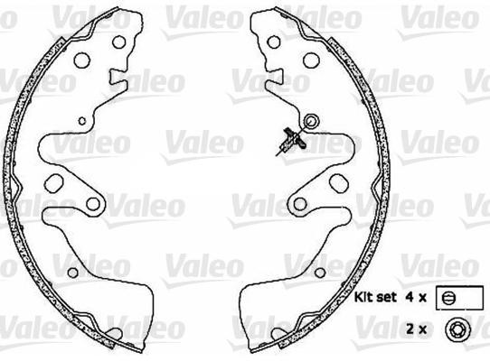 VALEO szczeki hamulcowe 564107 564107