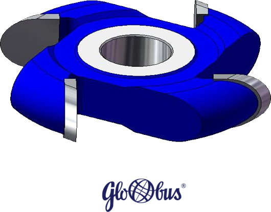 GLOBUS Frez półokrągły wypukły z płytkami HSS Z=4 HSS125x30x8/R=4 CL111-0125-000 (CL111-0125-0001)