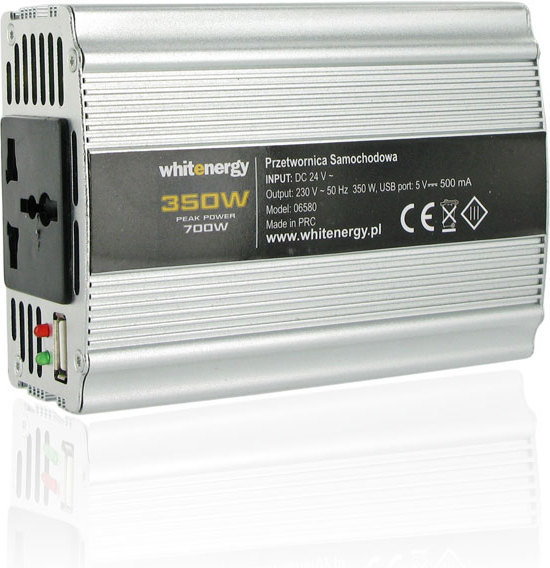 4World PRZETWORNICA SAMOCHODOWA DC 24V-AC 230V 350W Z USB 06580 ZAS4WOPRZ0014