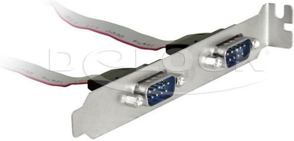 Delock GNIAZDO COM 9PIN (DB9M) X2 NA ŚLEDZIU 89268