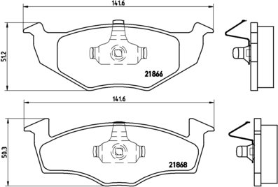 BREMBO Zestaw klocków hamulcowych, hamulce tarczowe P 85 031