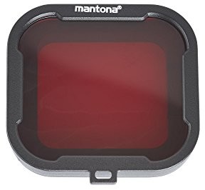 Mantona 21280 zestaw filtrów kolorowy GoPro Hero 4 4/3 + Szary/czerwony/żółty/Magenta 21280