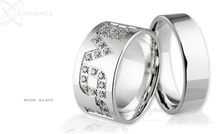 Eminence Obrączki srebrne - wzór Ag-203