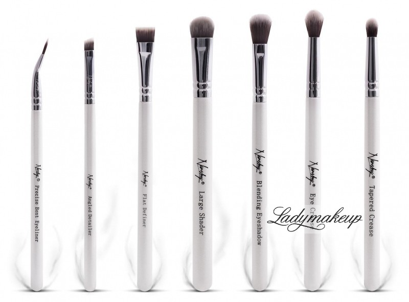 Nanshy EYE BRUSH SET PEARLESCENT WHITE - Zestaw 7 pędzli do makijażu - EB-SET-001 N-EB-SET-001