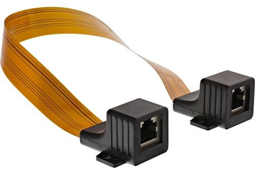 InLine przeprowadzenie 69991i przewód krosowy okna, gniazdo 2 X RJ45, nieekranowany, 0,3 m Czarny 69991I