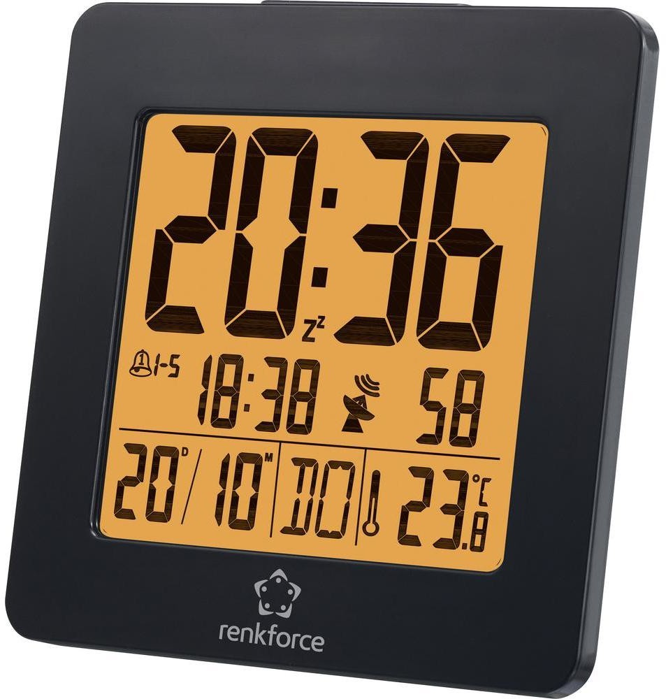 Renkforce Radiobudzik Sterowany radiowo Renkforce 4161c12 SxWxG) 93 x 93 x 36 mm