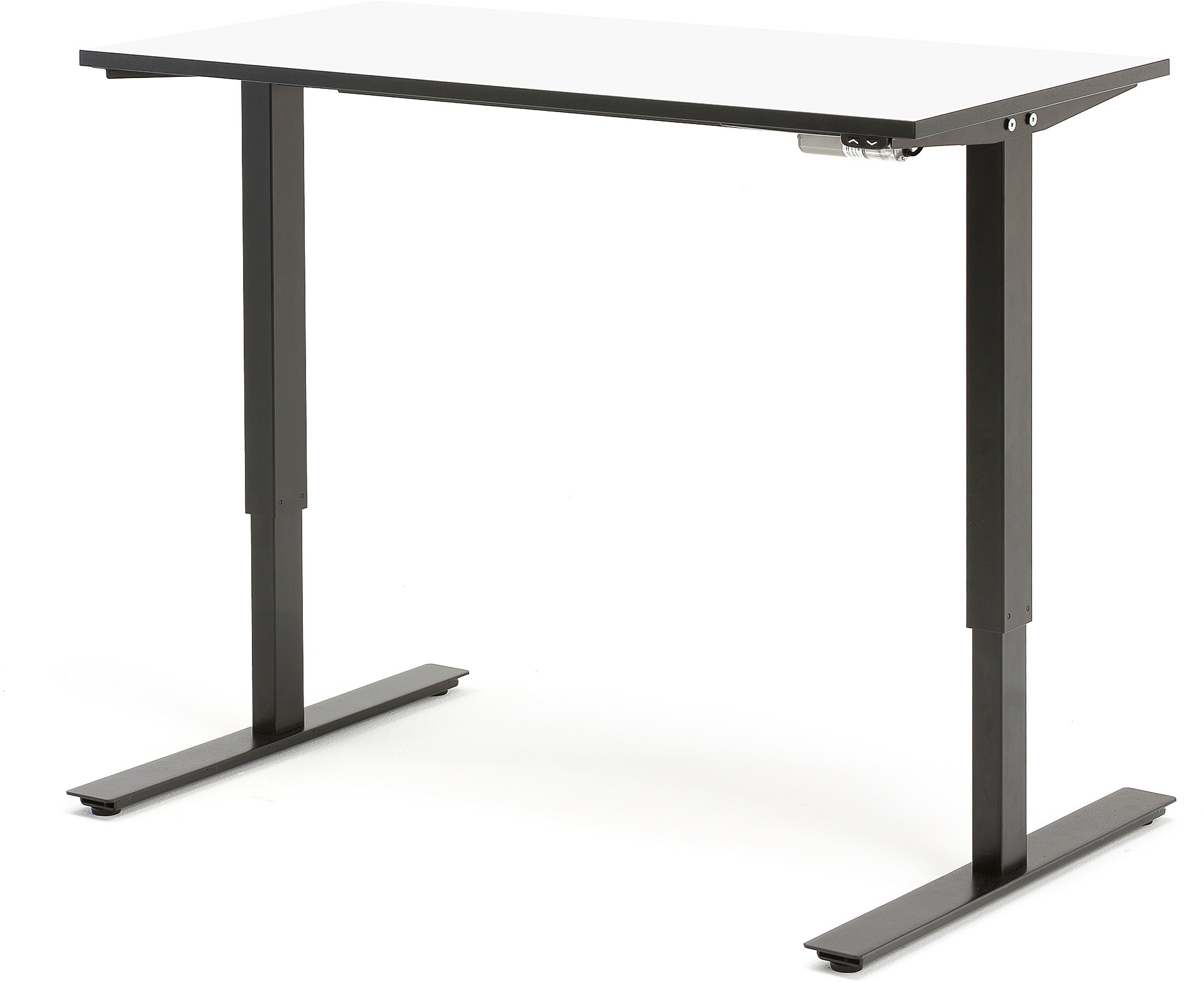 AJ Biurko Nomad z elektryczną regulacją 1200x750 mm czarno-białe 12013