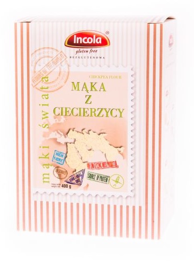 Saluteo Mąka z ciecierzycy bezglutenowa 400g Incola