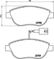 BREMBO Zestaw klocków hamulcowych, hamulce tarczowe P 23 087