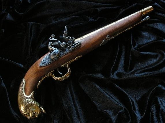 Denix CZARNOPROCHOWY NIEMIECKI PISTOLET SKAŁKOWY Z XVIIIw.