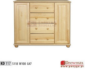 Drewmax Komoda sosnowa typ KD 117