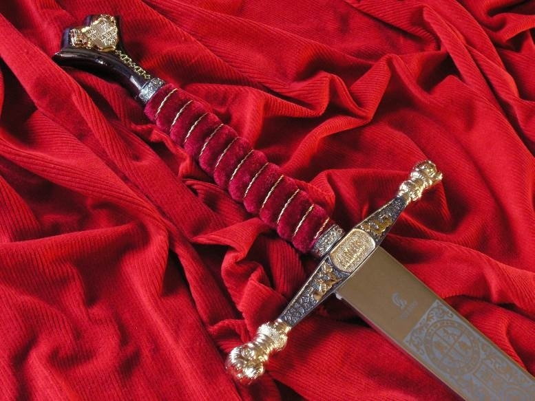 Płatnerze hiszpańscy DUŻY HISTORYCZNY MIECZ KAROLA V HABSBURGA