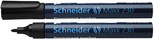 Schneider Marker Permanentny Maxx 230, okrągły, 1-3 mm, czarny SR123001