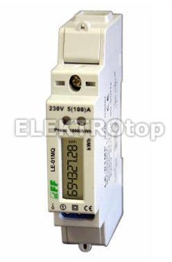 F&F Licznik energii elektrycznej - jednofazowy, RS-485, LCD, 100A, rejestracja parametrów sieci U, I, F, P, Q, AE+, RE+, LE-01MQ