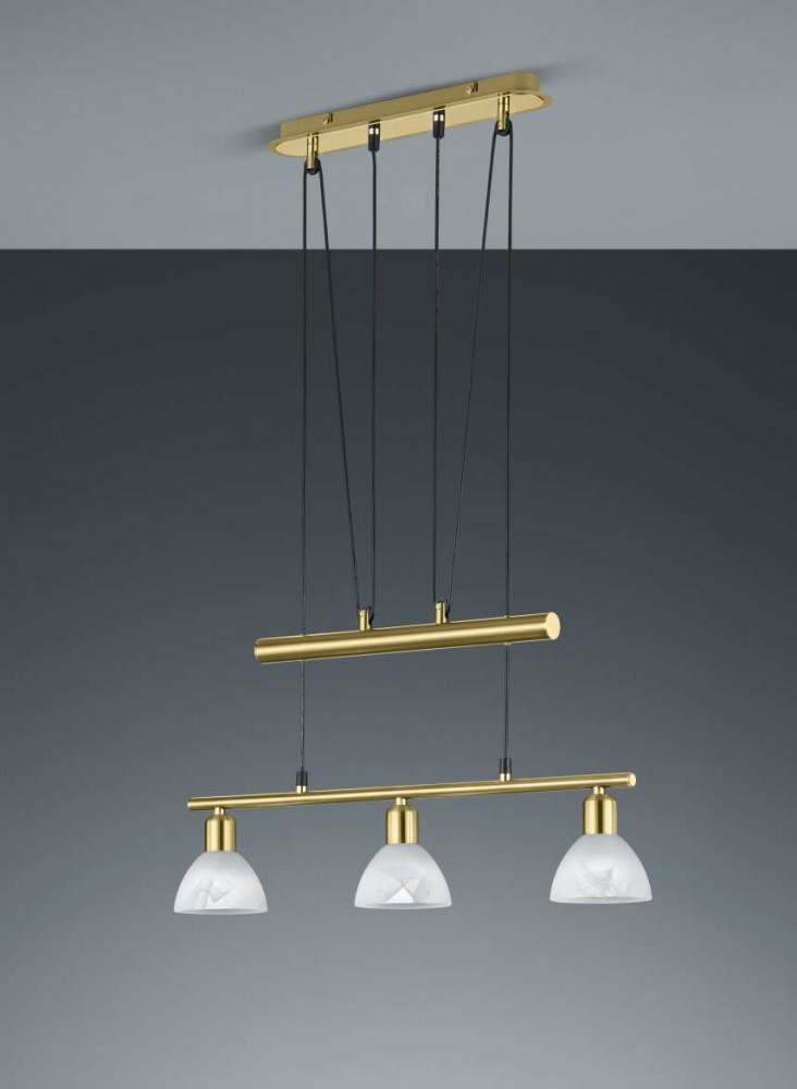 Trio LEVISTO lampa wisząca LED Mosiądz, 3-punktowe 371010308