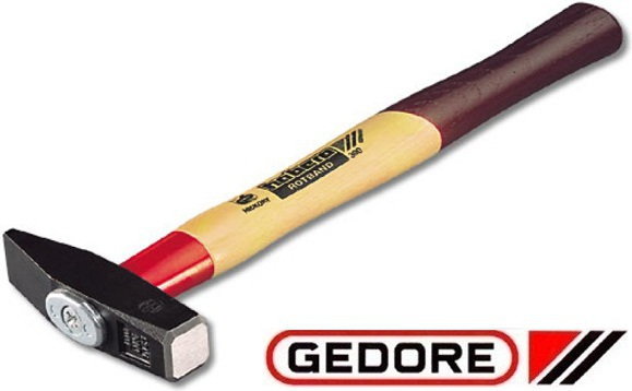 Gedore młotek ślusarski z trzonkiem hikorowym oraz tulejką ochronną ROTBAND-PLUS (8582930)