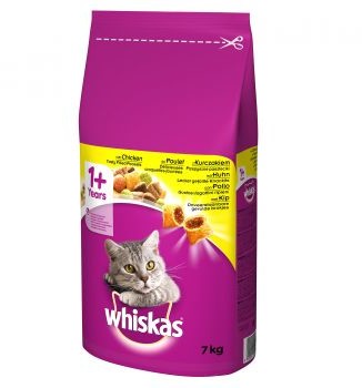 Whiskas (1+ lat) z kurczakiem, sucha karma dla kota, 7kg
