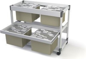 Durable Wózek na teczki zawieszkowe SYSTEM FILE TROLLEY 200 MULTI DUO