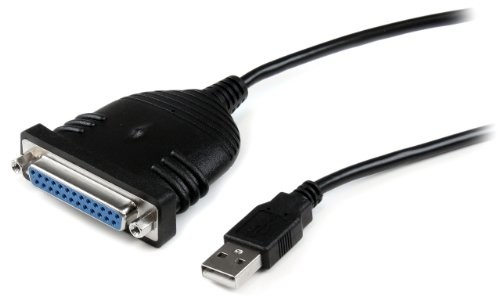 StarTech com USB do równoległego kabla adapter Centronics/IEEE1284 kabel do drukarki, czarny 1,8 m ICUSB1284D25