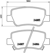 BREMBO Zestaw klocków hamulcowych, hamulce tarczowe P 83 112