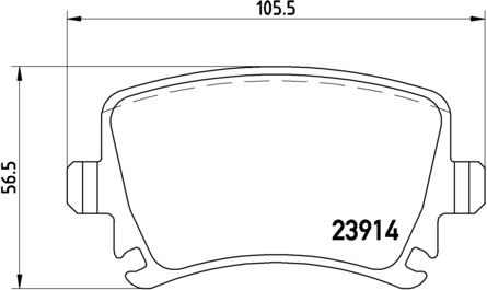 BREMBO Zestaw klocków hamulcowych, hamulce tarczowe P 85 073