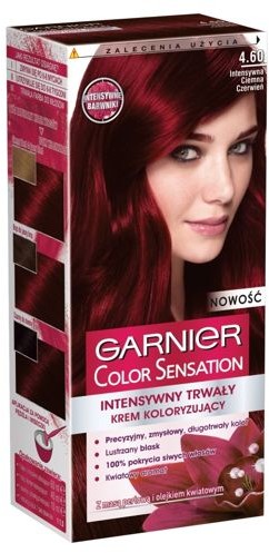 Garnier Color Sensation Krem koloryzujący 4.60 Red Brown- Intensywna ciemna czerwień