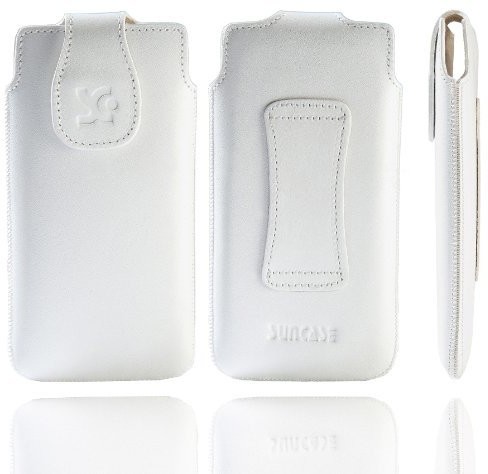 HTC Suncase skórzana torba na One M07 obudowa w kolorze białym