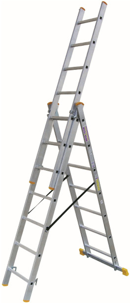 Bayersystem Drabina aluminiowa 3 x 7 stopni