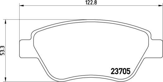 BREMBO Zestaw klocków hamulcowych, hamulce tarczowe P 23 099