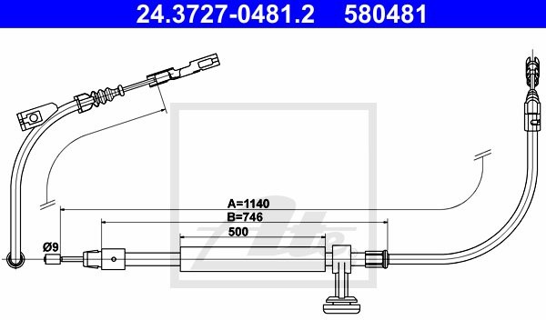 ATE LINKA HAM 24.3727-0481.2 MERCEDES X204 GLK 200 CDI 13- 24.3727-0481.2