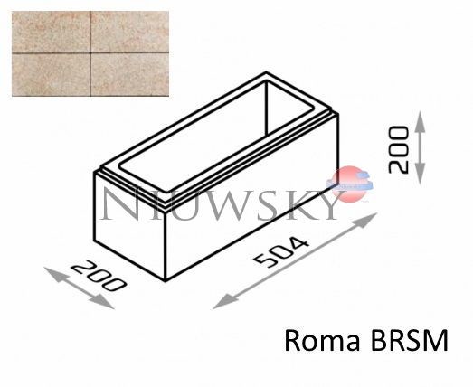 Joniec Bloczek murkowy Roma BRSM 50,4/20/20 kolor topaz / Bloczek murkowy Roma BRSM 50,4/20/20 kolor topaz