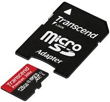 Transcend MicroSDXC Class 10 128GB + adapter (TS128GUSDU1)