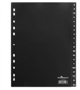 Durable Przekładki A-Z czarne, 20 części