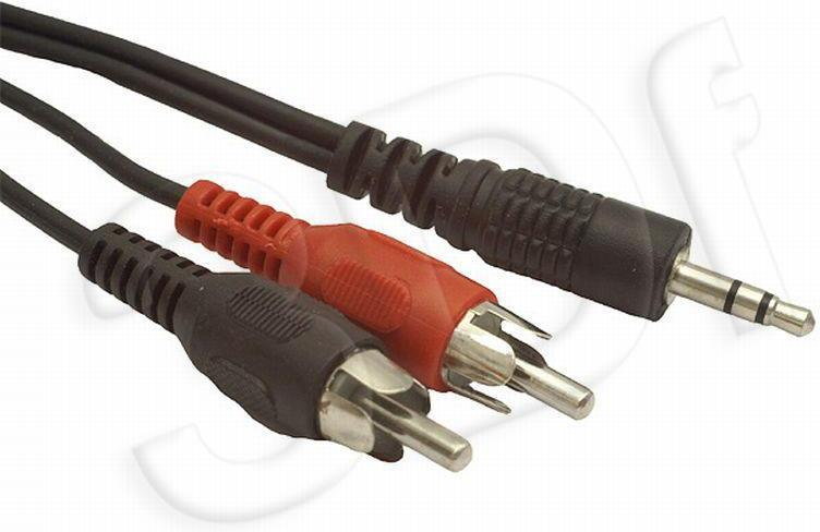 Gembird KABEL MINIJACK-2XRCA (CHINCH) męskie - męskie 0.2 m (N2 WH BE-N2-WH)