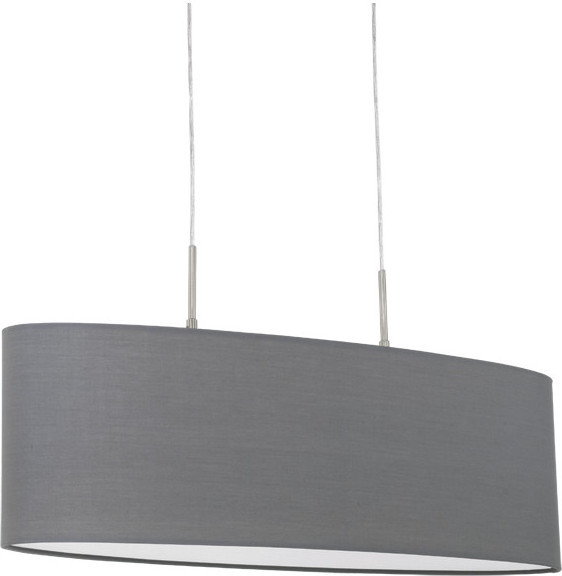 Eglo LAMPA wisząca PASTERI 31582 abażurowy Żyrandol do salonu IP20 owalna Nikiel